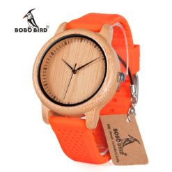 Zegarek drewniany Bobo Bird Color Silikon Orange B05