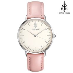 Zegarek King Hoon Star srebrny różowy biały