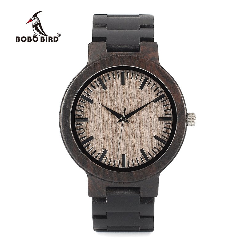 Drewniany zegarek Bobo Bird Shade C30  z przodu