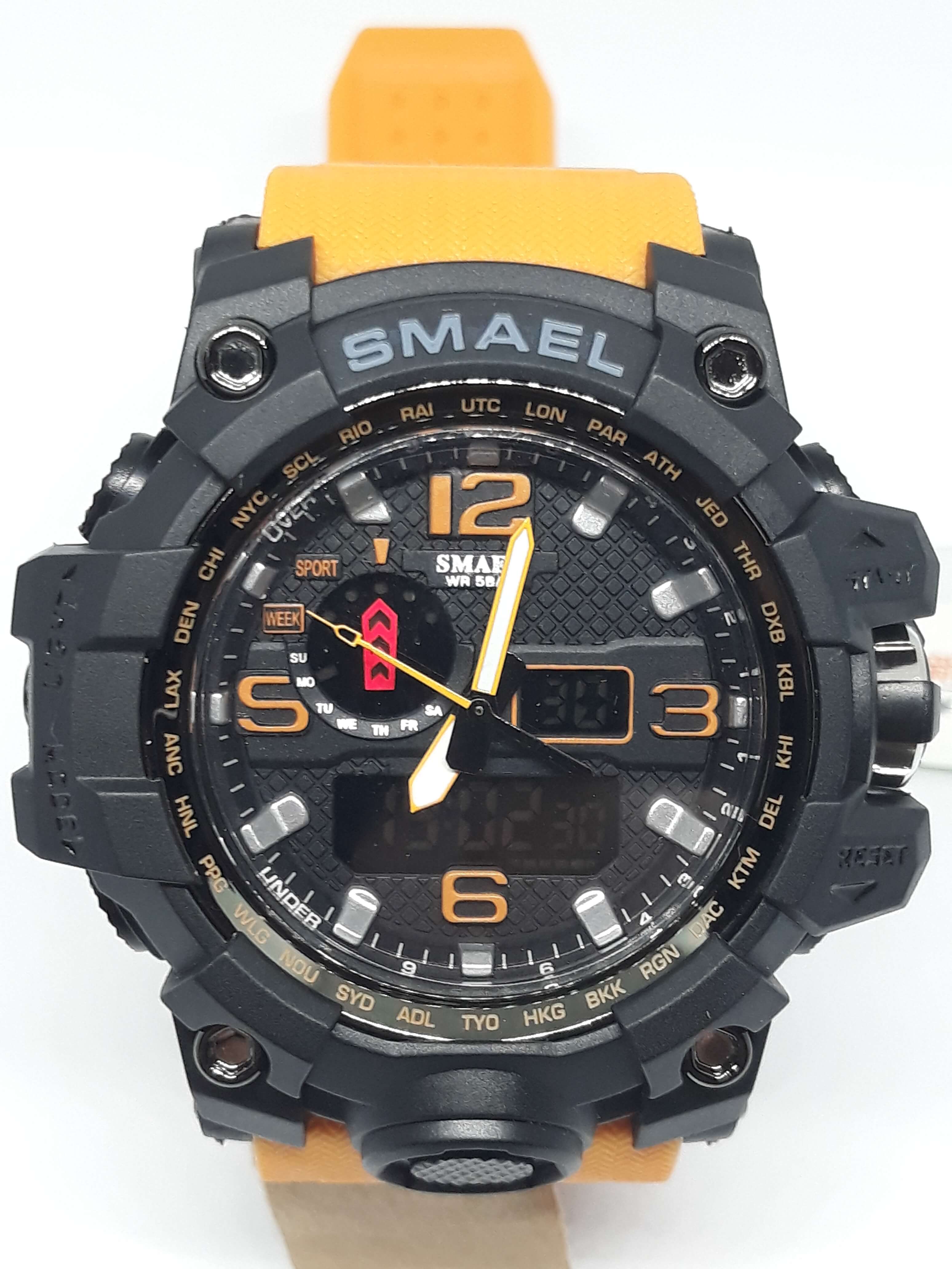 Zegarek Smael Camouflage pomarańczowy 8