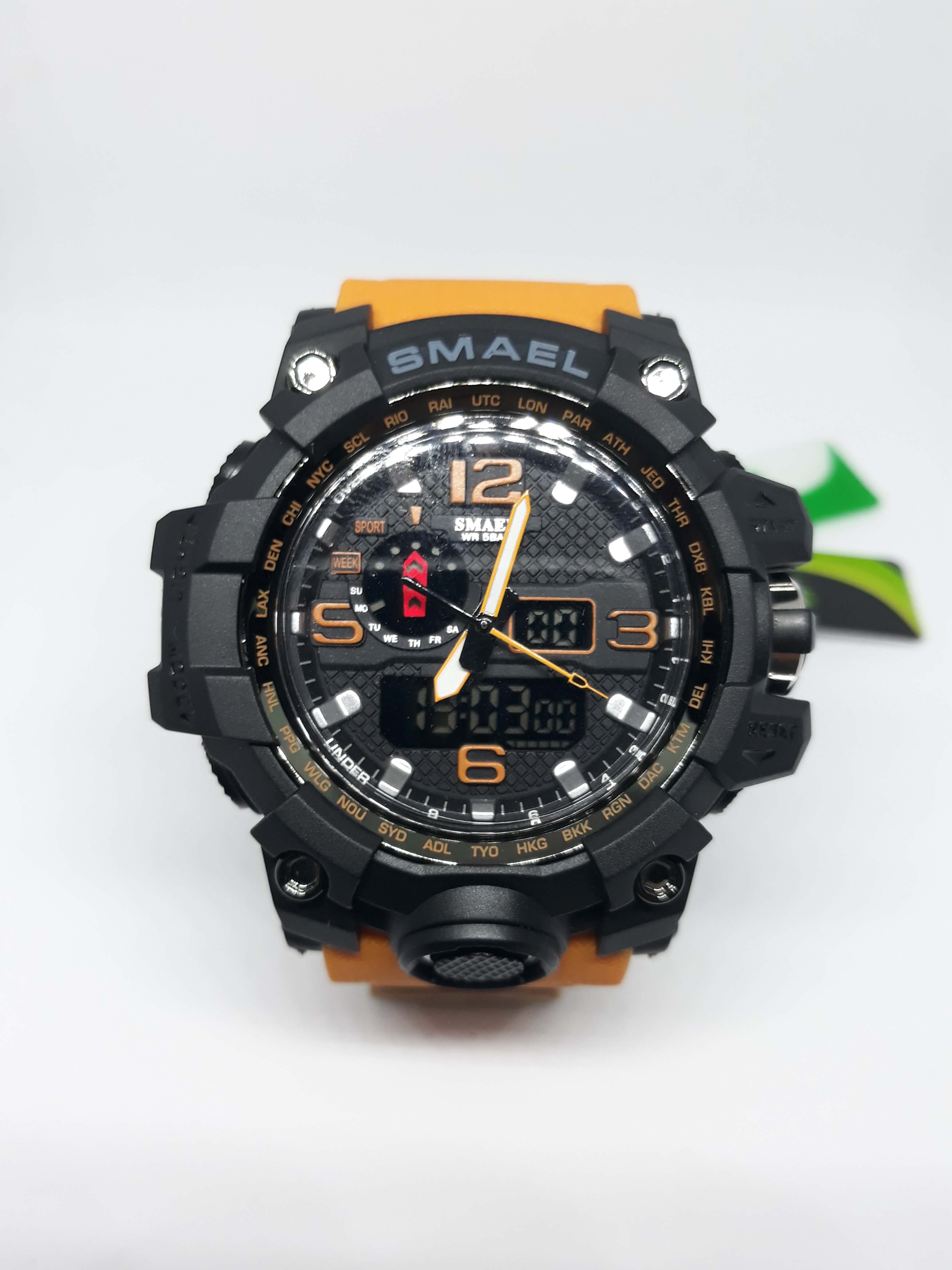 Zegarek Smael Camouflage pomarańczowy 14