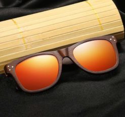 Drewniane okulary przeciwsłoneczne B01-pomarańczowe - bambus 3