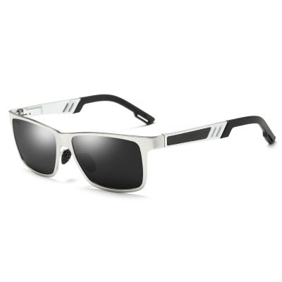 Okulary przeciwsłoneczne aluminiowe M01- srebrno czarne
