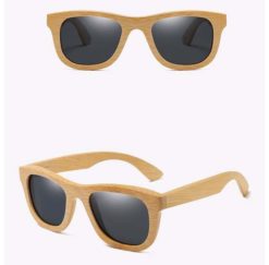 Drewniane okulary przeciwsłoneczne B06- czarne - bambus 1