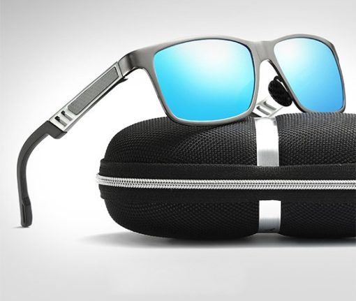 Okulary przeciwsłoneczne aluminiowe M01- niebieskie