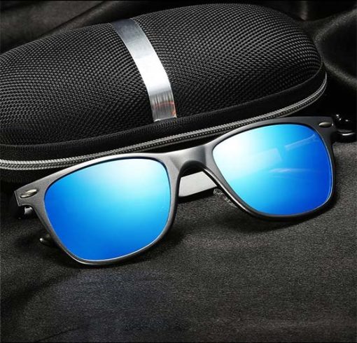 Okulary przeciwsłoneczne aluminiowe M04- niebieskie
