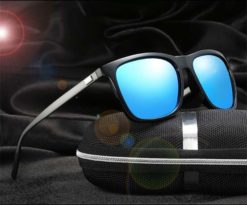 Okulary przeciwsłoneczne aluminiowe M02- niebieskie 4