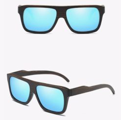 Drewniane okulary przeciwsłoneczne B04- niebieskie – bambus