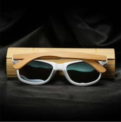 Drewniane okulary przeciwsłoneczne C03- zielone - bambus 2