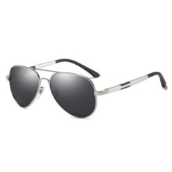 Okulary przeciwsłoneczne aluminiowe M03- srebrno-czarne