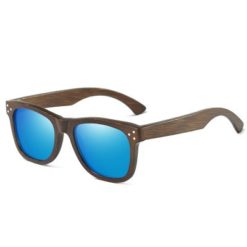 Drewniane okulary przeciwsłoneczne B01- niebieskie – bambus