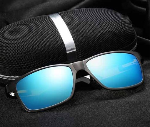 Okulary przeciwsłoneczne aluminiowe M01- niebieskie