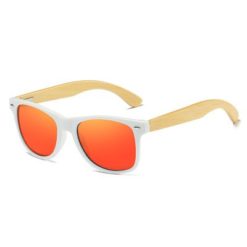 Drewniane okulary przeciwsłoneczne C03- pomarańczowe – bambus