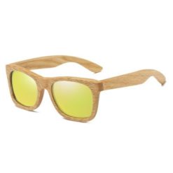 Drewniane okulary przeciwsłoneczne B03- żółte – dąb