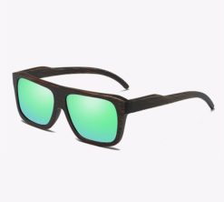 Drewniane okulary przeciwsłoneczne B04- Zielone – bambus