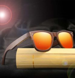 Drewniane okulary przeciwsłoneczne B01-pomarańczowe – bambus