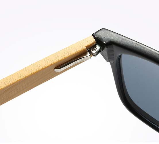 Drewniane okulary przeciwsłoneczne C02- niebieskie - bambus 6