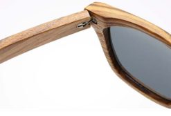 okulary z drewna zebrano detal 2