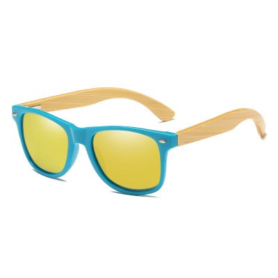Drewniane okulary przeciwsłoneczne C01- żółte – bambus