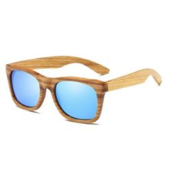 Drewniane okulary przeciwsłoneczne B02- niebieskie – zebrano