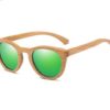 Okulary drewniane damskie B08 Zielone