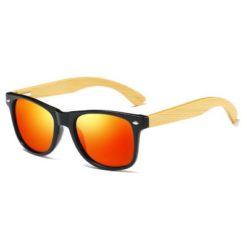 Drewniane okulary przeciwsłoneczne C02- pomarańczowe