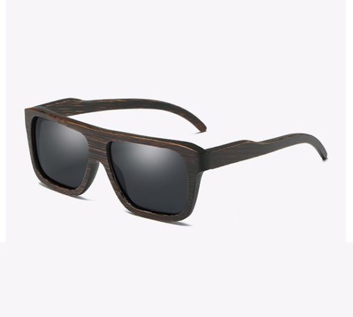 Drewniane okulary przeciwsłoneczne B04- czarne – bambus