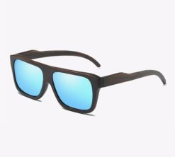 Drewniane okulary przeciwsłoneczne B04- niebieskie – bambus