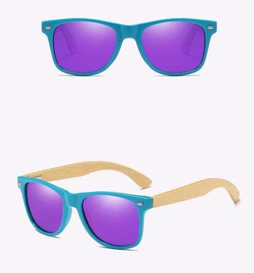 Drewniane okulary przeciwsłoneczne C01- fioletowe – bambus