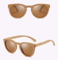 Drewniane okulary przeciwsłoneczne B08- brązowe - dąb 1