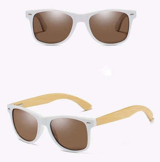 Drewniane okulary przeciwsłoneczne C03- brązowe – bambus
