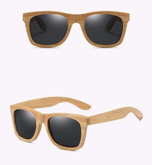 Drewniane okulary przeciwsłoneczne B03- czarne – dąb