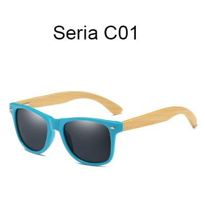 Drewniane okulary przeciwsłoneczne C02- czarne - bambus 15