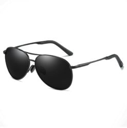 Okulary przeciwsłoneczne aluminiowe M06 czarno-czarne