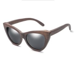 Drewniane okulary przeciwsłoneczne B09- czarne – bambus