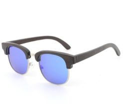 Drewniane okulary przeciwsłoneczne B11-niebieskie - bambus 3