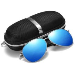 Okulary przeciwsłoneczne aluminiowe M06 srebrno-niebieskie 4