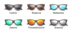 Drewniane okulary przeciwsłoneczne B09- srebrne - bambus 6