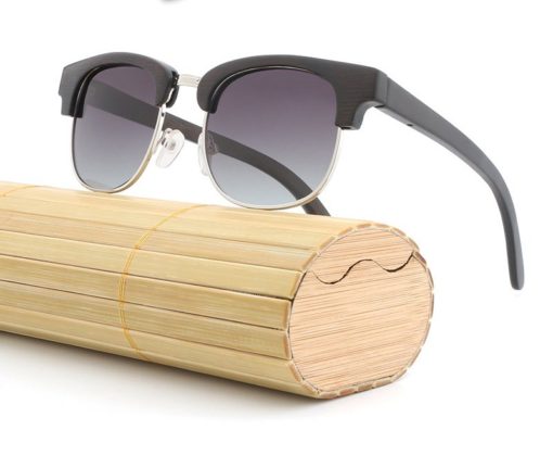 Drewniane okulary przeciwsłoneczne B11 – czarne – bambus