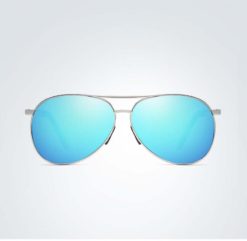 Okulary przeciwsłoneczne aluminiowe M06 srebrno-niebieskie 6