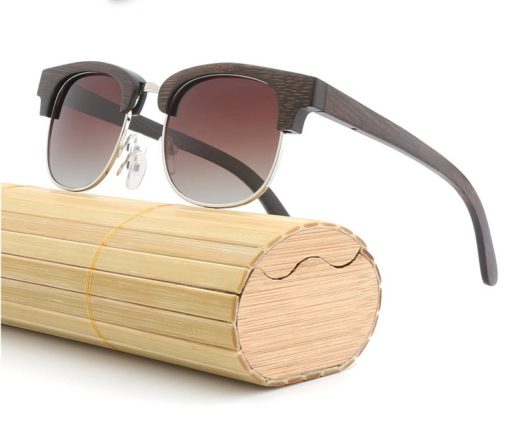Drewniane okulary przeciwsłoneczne B11 – brązowe – bambus