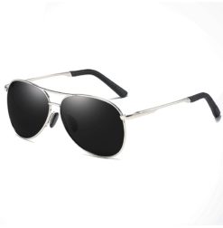 Okulary przeciwsłoneczne aluminiowe M06 srebrno-czarne