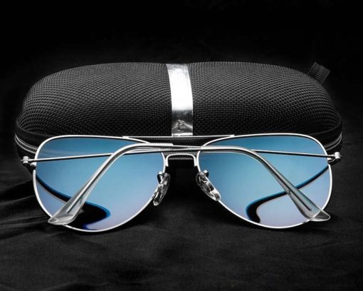 Okulary przeciwsłoneczne aluminiowe M05- ciemno-niebieskie