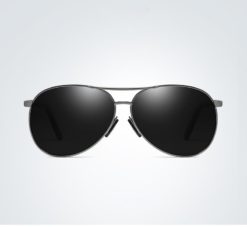 Okulary przeciwsłoneczne aluminiowe M06 szaro-czarne
