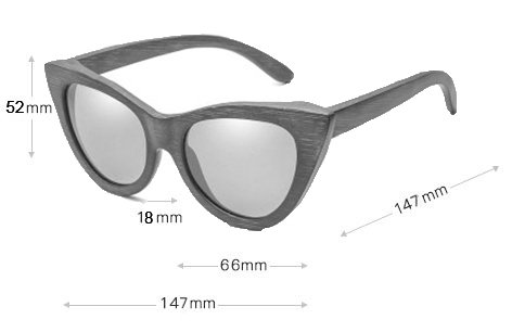Drewniane okulary przeciwsłoneczne B09- brązowe - bambus 7