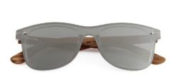 Drewniane okulary przeciwsłoneczne C04- srebrne - zebrano 2