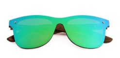 Drewniane okulary przeciwsłoneczne C04- zielone - zebrano 2