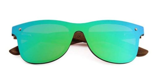 Drewniane okulary przeciwsłoneczne C04- zielone – zebrano