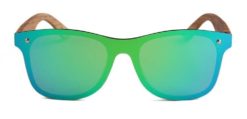 Drewniane okulary przeciwsłoneczne C04- zielone - zebrano 1