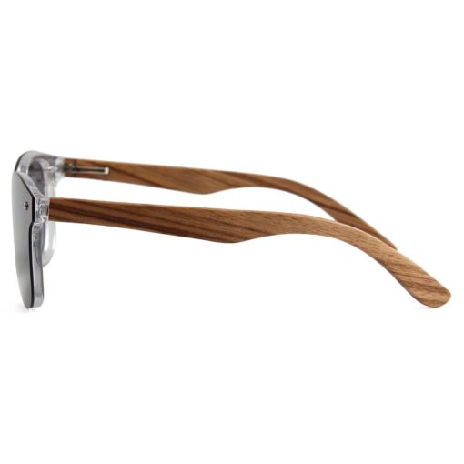 Drewniane okulary przeciwsłoneczne C04- srebrne – zebrano